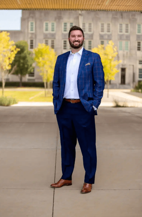Stephen Spurgeon outside the Rapides Parish courthouse